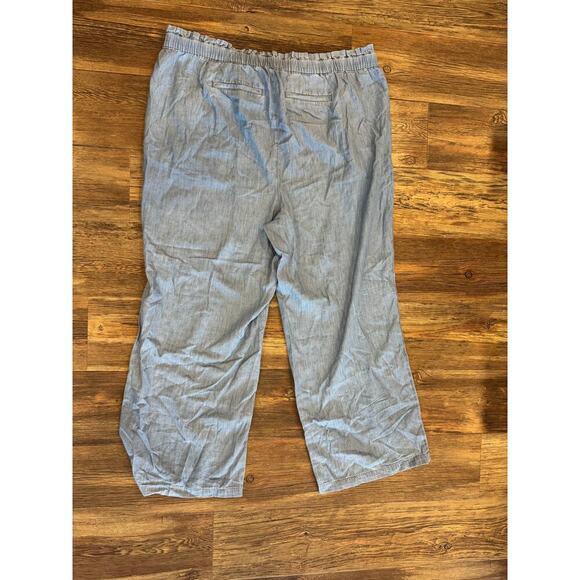 NYDJ Jeans Relaxed fit, Drawstring waist. Boho coastal 22W light Blue - Picture 2 of 3